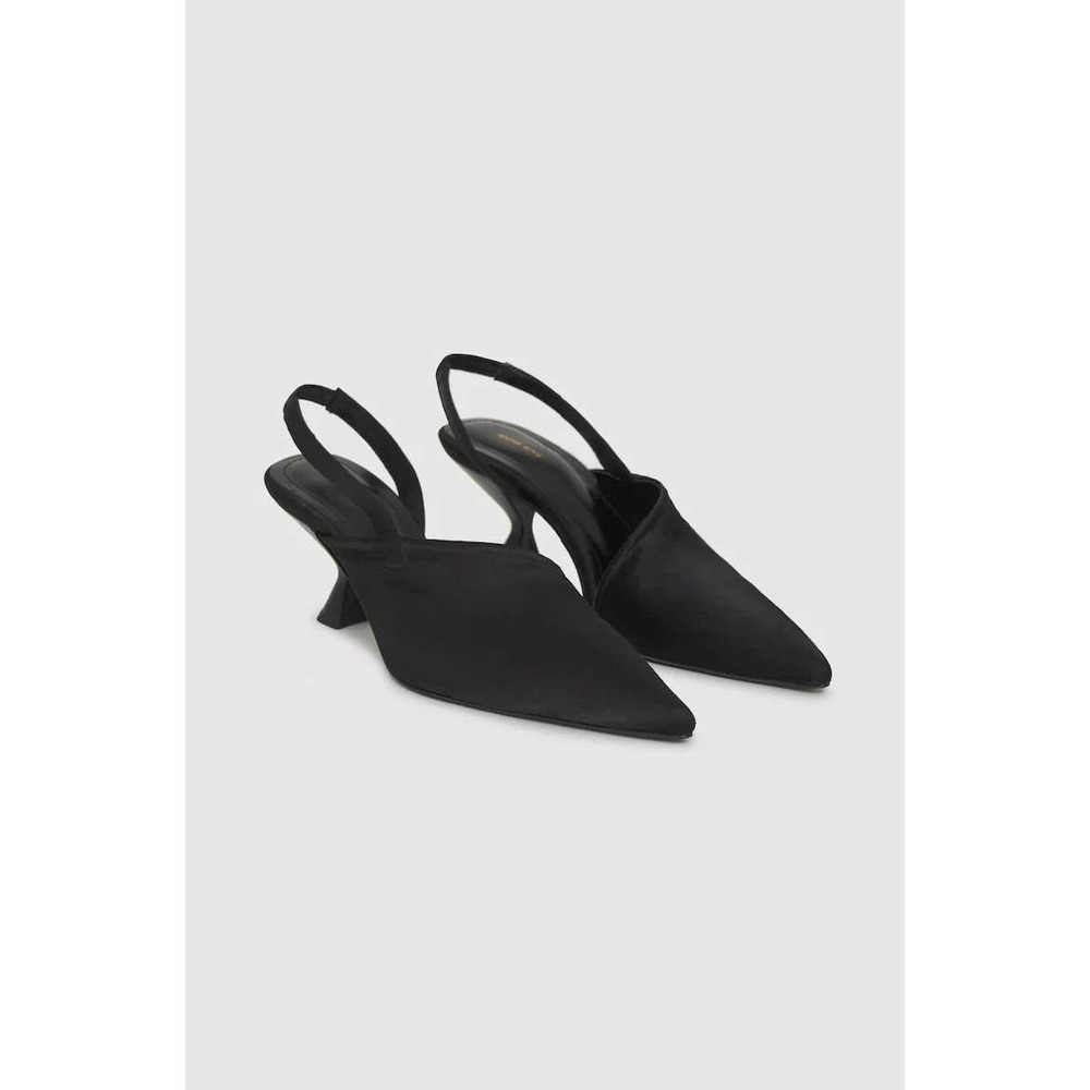 Anine Bing Sierra Pumps Black Satin Size 8